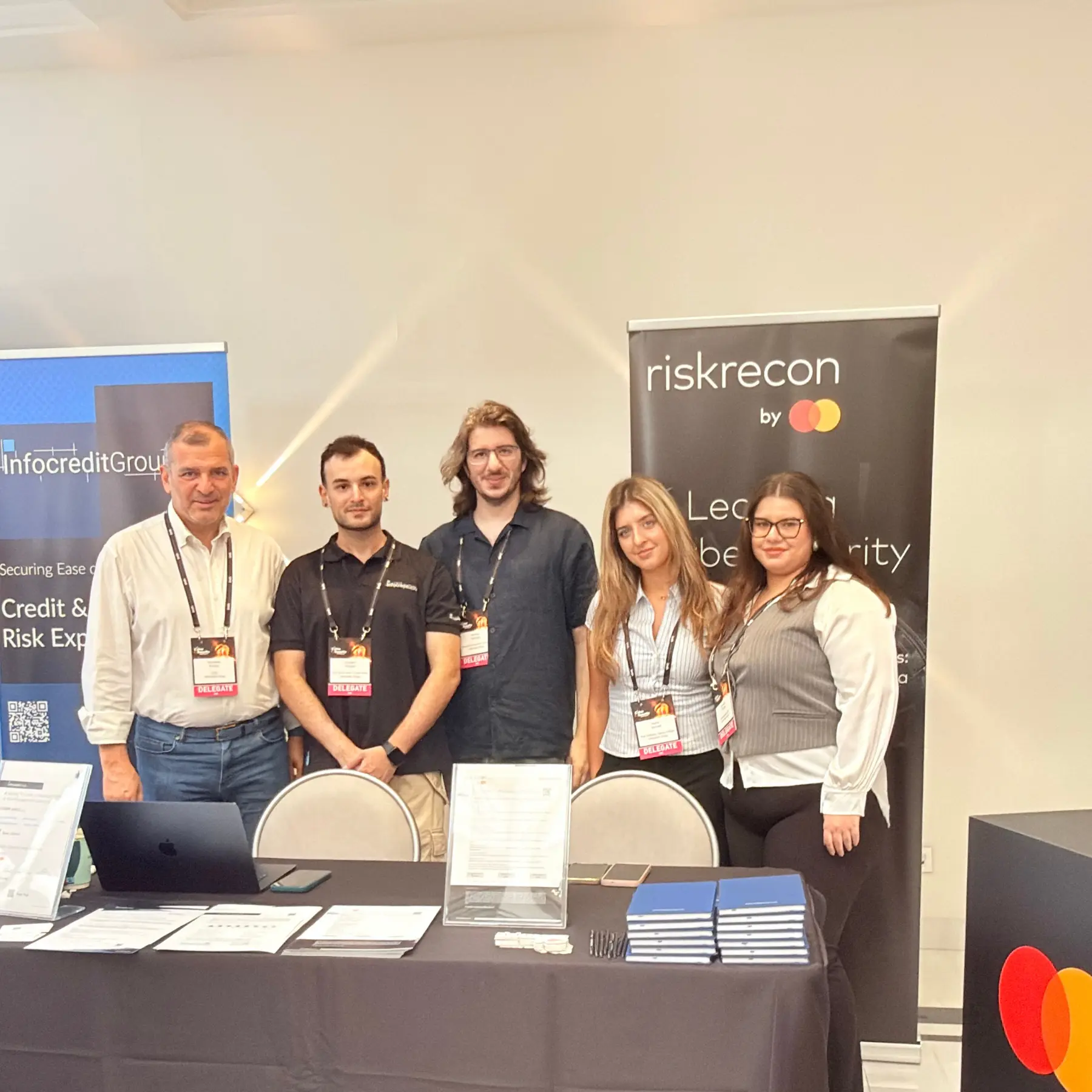 The Infocredit Group and Mastercard team at their exhibition stand during the 6th Cyber Security Conference.