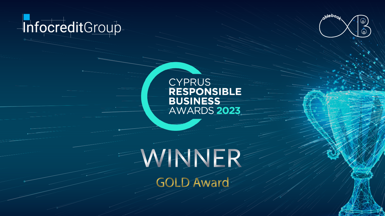 Infocredit Group wins the Gold Award in the Society category at the Cyprus Responsible Business Awards 2023