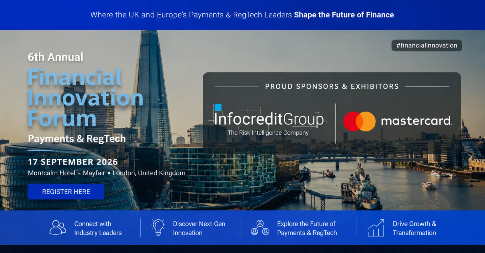 6th Annual Financial Innovation Forum — Payments & RegTech — Shape the Future of Finance banner
