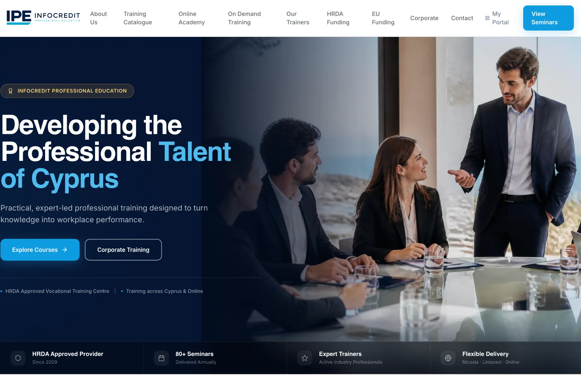 IPE Infocredit Professional Education training and seminars platform
