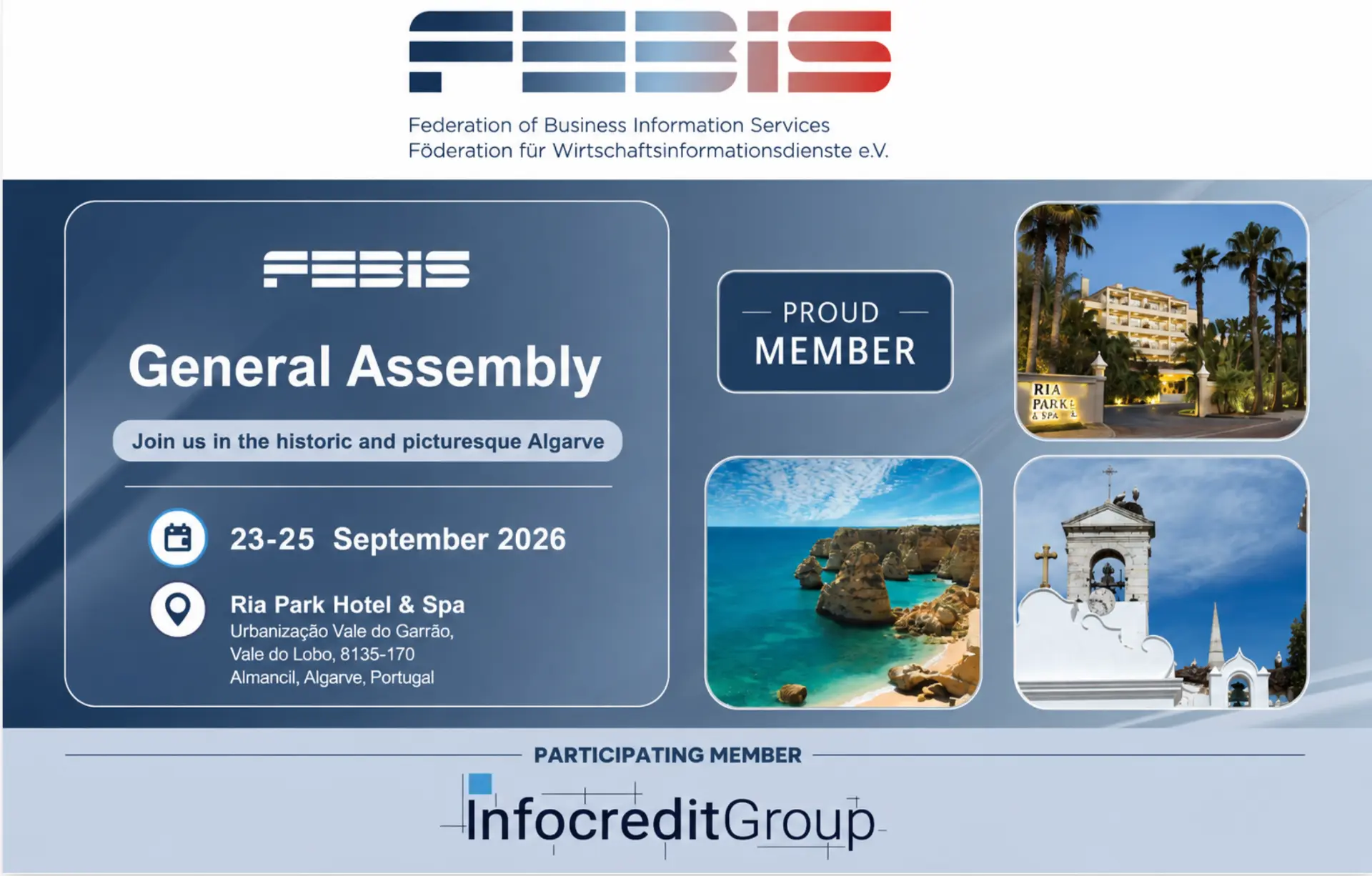 FEBIS General Assembly 2026 — Federation of Business Information Services banner